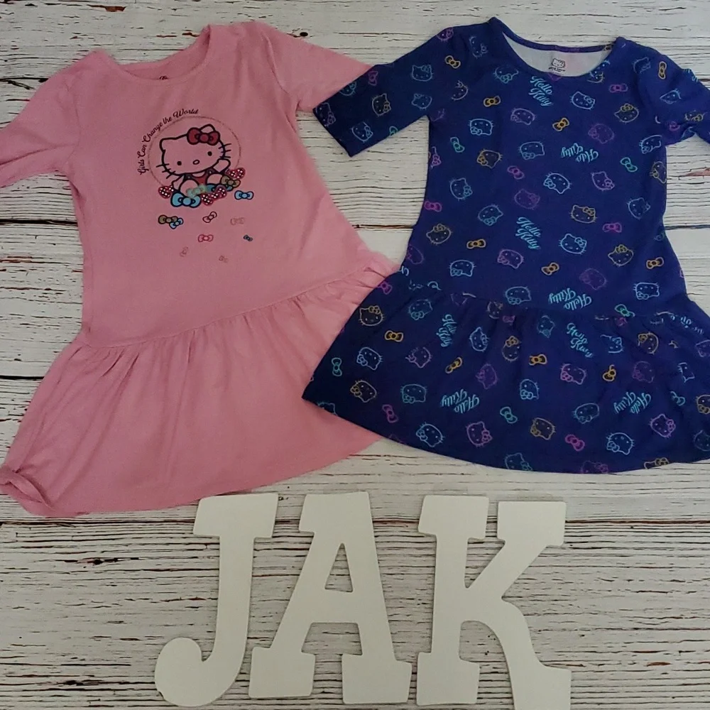 SANRIO HELLO KITTY GIRLS SHORT SLEEVE DRESSES 👩 - Picture 1 of 7